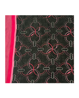 Cherie Black/Berry Print Adjustable Pre-Tied Open Back Bandanna