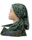 It's Younique Green Chains Designer Inspired Pre-Tied Open Back Bandanna with Velvet Grip Myselflingerie.com
