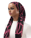 Ahead P2882 Black Pink Entwine Classic Fit Pre-Tied Bandanna Myselflingerie.com
