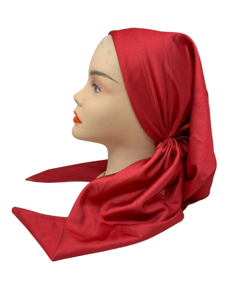 It's Younique OB-SOL-RD Solid Red Pre-Tied Open Back Bandanna with Velvet Grip Myselflingerie.com