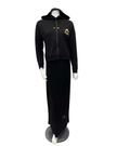 Sparrow Black with Royal Embroidery Zip Up Hoodie Myselflingerie.com