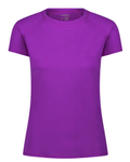 Flamingo Purple Mesh Crew Neck Short Sleeve Rash Guard