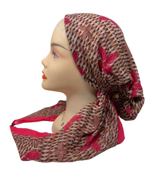 Ahead IT2806 Coral Loomlight Israeli Style Long Tails Pre-Tied Bandanna Myselflingerie.com