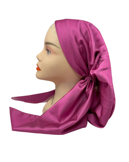 It's Younique OB-SOL-SHER Solid Rose Sherbert Pre-Tied Open Back Bandanna with Velvet Grip Myselflingerie.com