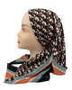 It's Younique Orange Tones Dior Inspired Pre-Tied Open Back Bandanna with Velvet Grip Myselflingerie.com