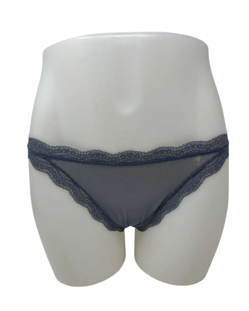 Love Libby Grisaille Lace Trimmed Mesh Bikini Myselflingerie.com