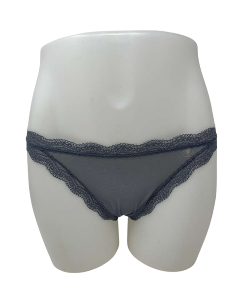 Love Libby Grisaille Lace Trimmed Mesh Bikini Myselflingerie.com