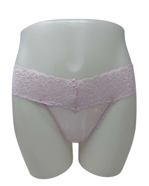 Love Libby Lilac Snow Mesh and Lace Classic Thong Myselflingerie.com