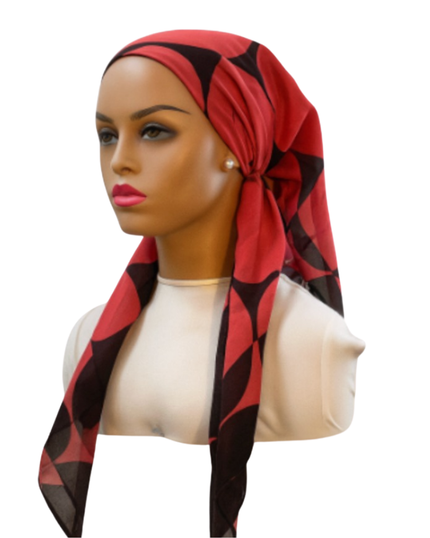 Ahead IT2815 Candy Pink Pulse Point Israeli Style Long Tails Pre-Tied Bandanna Myselflingerie.com