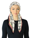 Cherie Ivory Print Adjustable Pre-Tied Open Back Bandanna