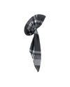 Lizi Headwear Black/White Check Plaid Adjustable Pre-Tied Bandanna with Velvet Grip