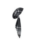 Lizi Headwear Black/White Check Plaid Adjustable Pre-Tied Bandanna with Velvet Grip