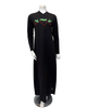 Angelice Black Strawberry Design V Neck Pull On Cotton Blend Teen Nightgown Myselflingerie.com