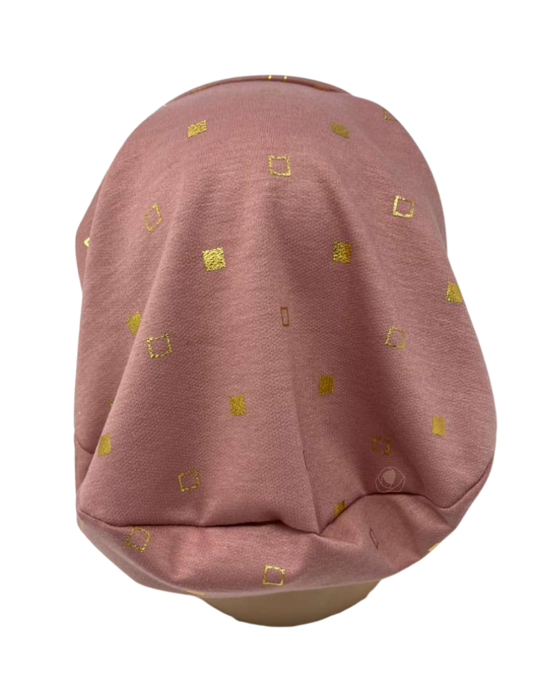 Triple Up SS1130 Mauve and Gold Foil Square Sleeping Snood Myselflingerie.com