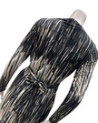 ORD DNP26115 + TRP26114 Black & White Tie-Up Top and Jumper Lounger Robe Set / Nursing Friendly Myselflingerie.com