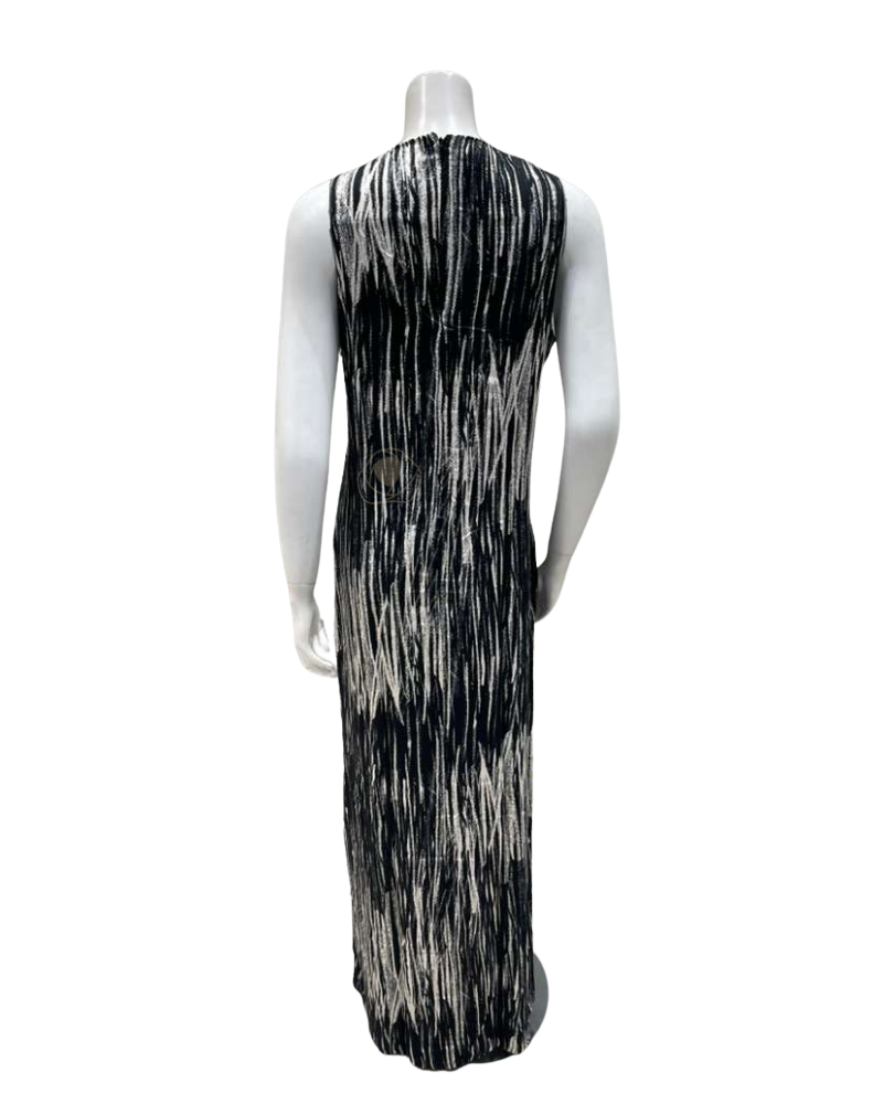 ORD DNP26115 + TRP26114 Black & White Tie-Up Top and Jumper Lounger Robe Set / Nursing Friendly Myselflingerie.com