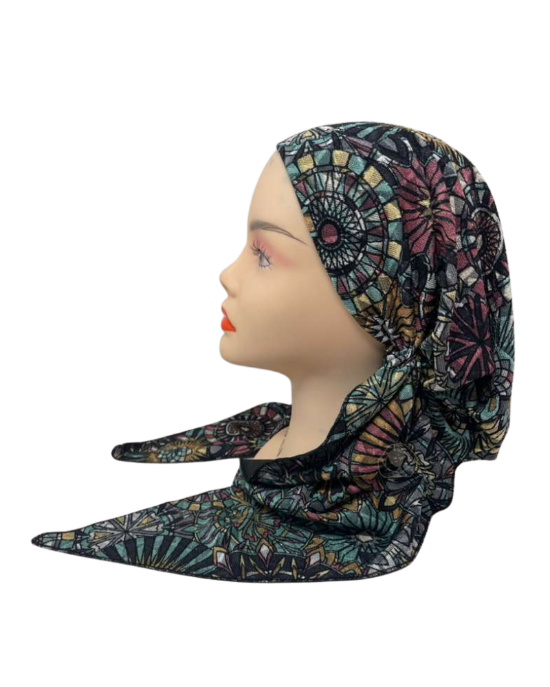 Triple Up BUL1118 Multi Stars Unlined Pre-Tied Bandanna Myselflingerie.com