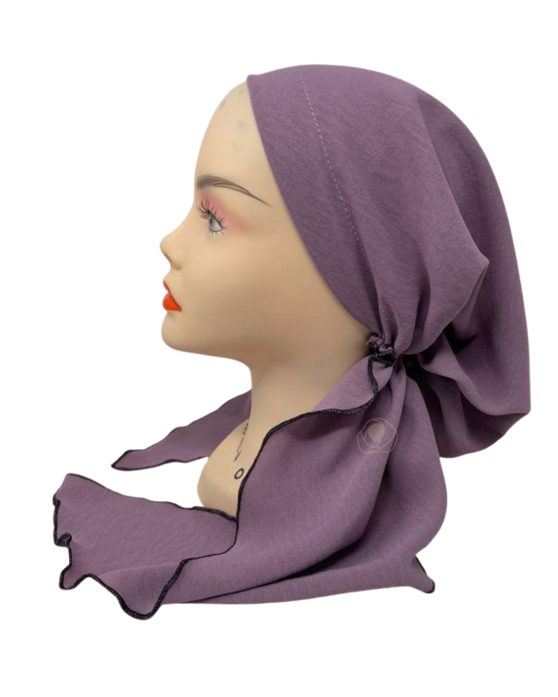 Triple Up BUL1171 Lavender Crinkle Unlined Pre-Tied Bandanna Myselflingerie.com