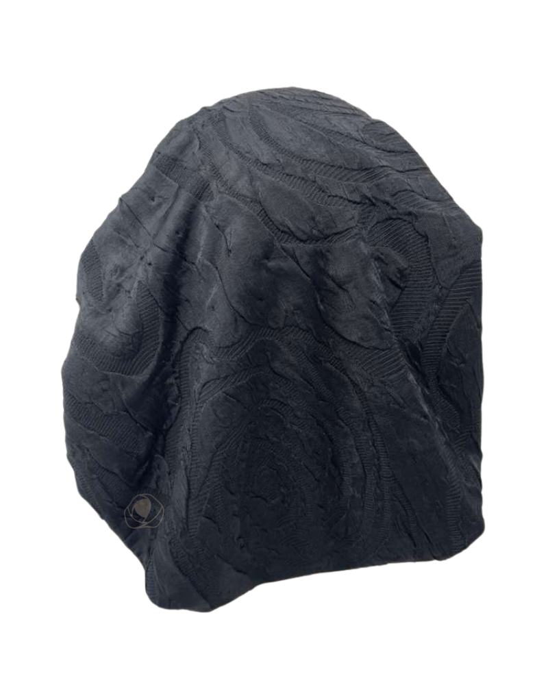 Triple Up BL1100 Black Floral Design Lined Pre-Tied Bandanna Myselflingerie.com