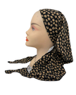 Triple Up BUL1085 Black and Beige Splatters Unlined Pre-Tied Bandanna Myselflingerie.com