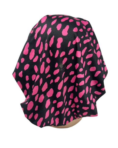 Triple Up BUL1111 Hot Pink Leopard Spots Unlined Pre-Tied Bandanna Myselflingerie.com