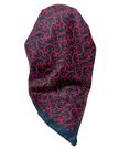 It's Younique OB-VINE-RD Red Vine Print Pre-Tied Open Back Bandanna with Velvet Grip Myselflingerie.com