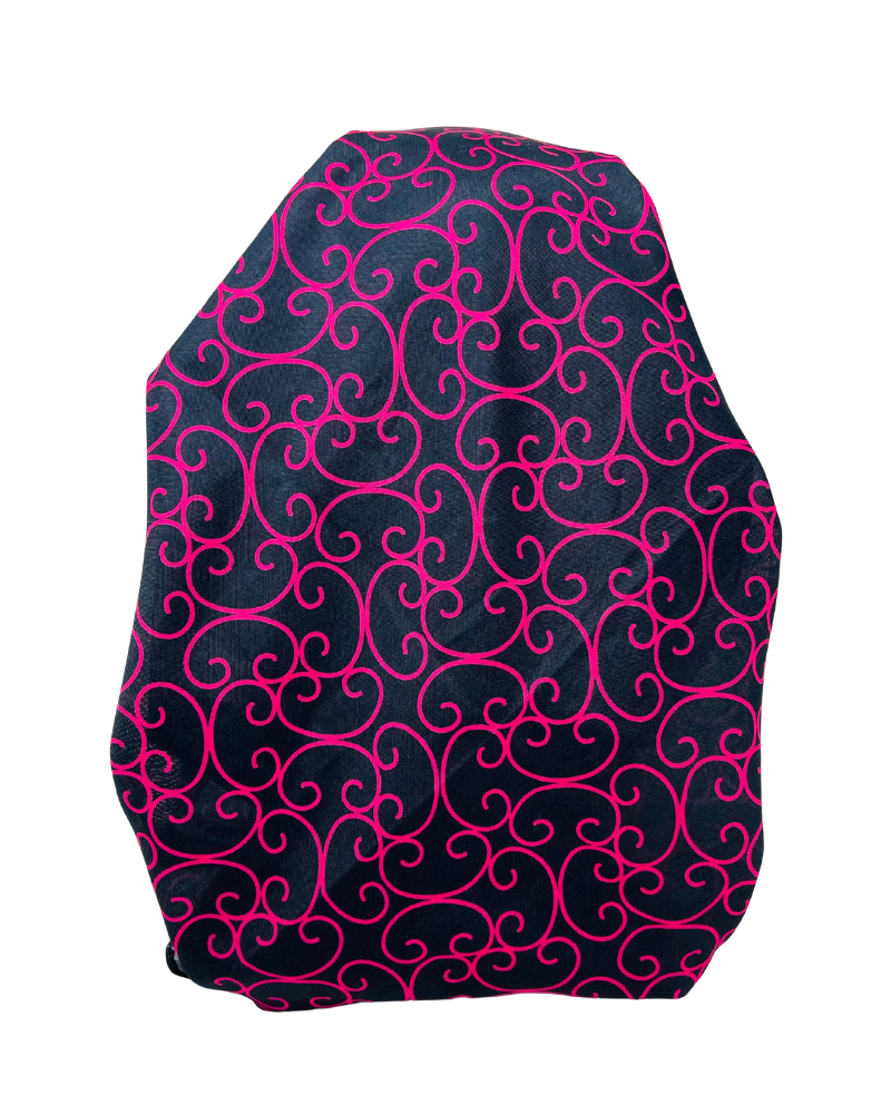 It's Younique OB-VINE-PI Pink Vine Print Pre-Tied Open Back Bandanna with Velvet Grip Myselflingerie.com