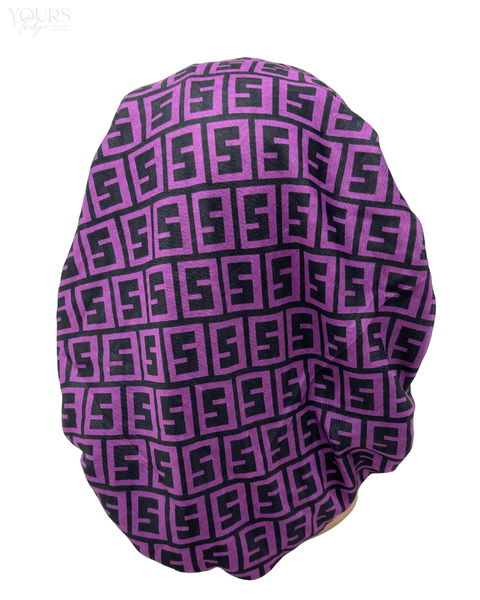 Ahead IT2591 Black Pink Scarfeena Branded Pattern Israeli Style Long Tails Pre-Tied Bandanna Myselflingerie.com