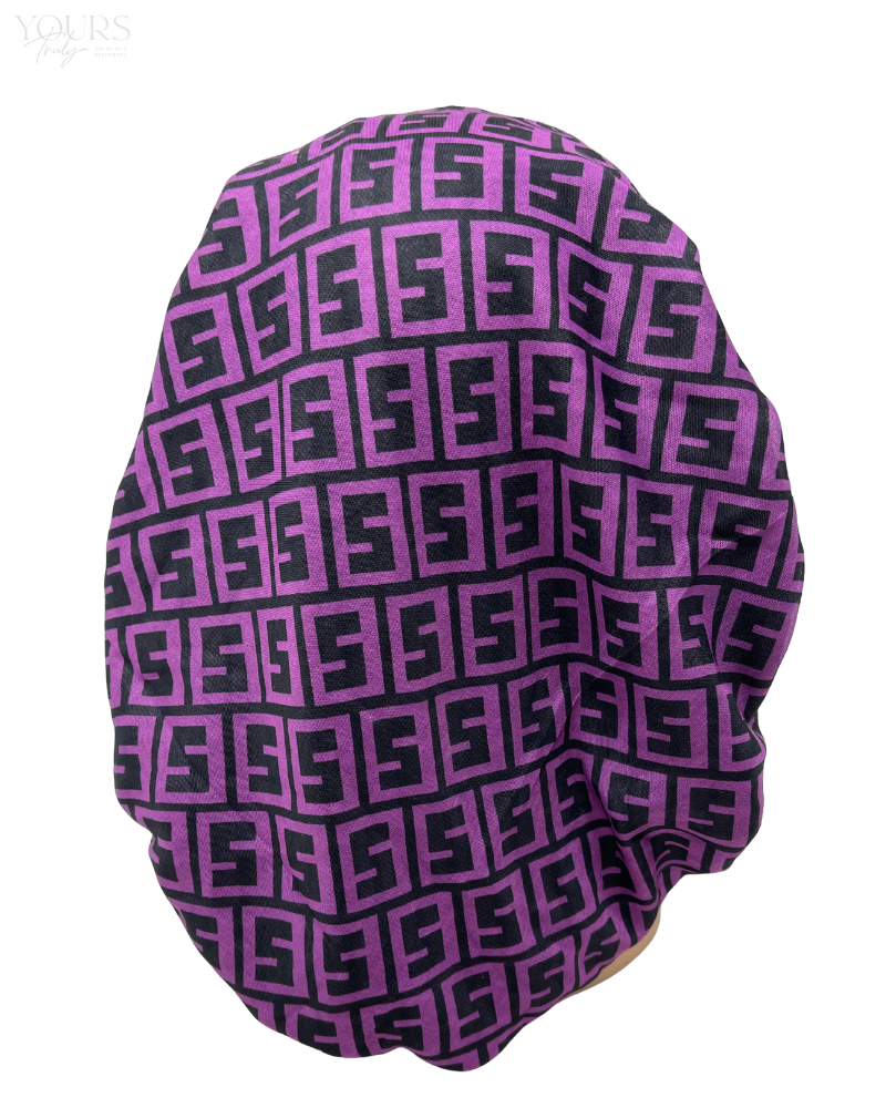 Ahead IT2591 Black Pink Scarfeena Branded Pattern Israeli Style Long Tails Pre-Tied Bandanna Myselflingerie.com