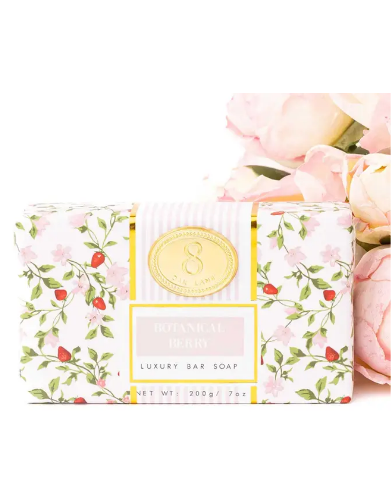 8 Oak Lane EBARA-017 Botanical Berry Wrapped Bar Soap
