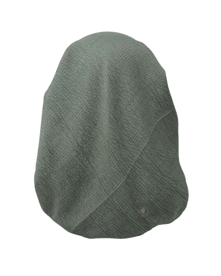 It's Younique OB-CRI-SG Solid Seaweed Green Crinkle Pre-Tied Open Back Bandanna with Velvet Grip Myselflingerie.com