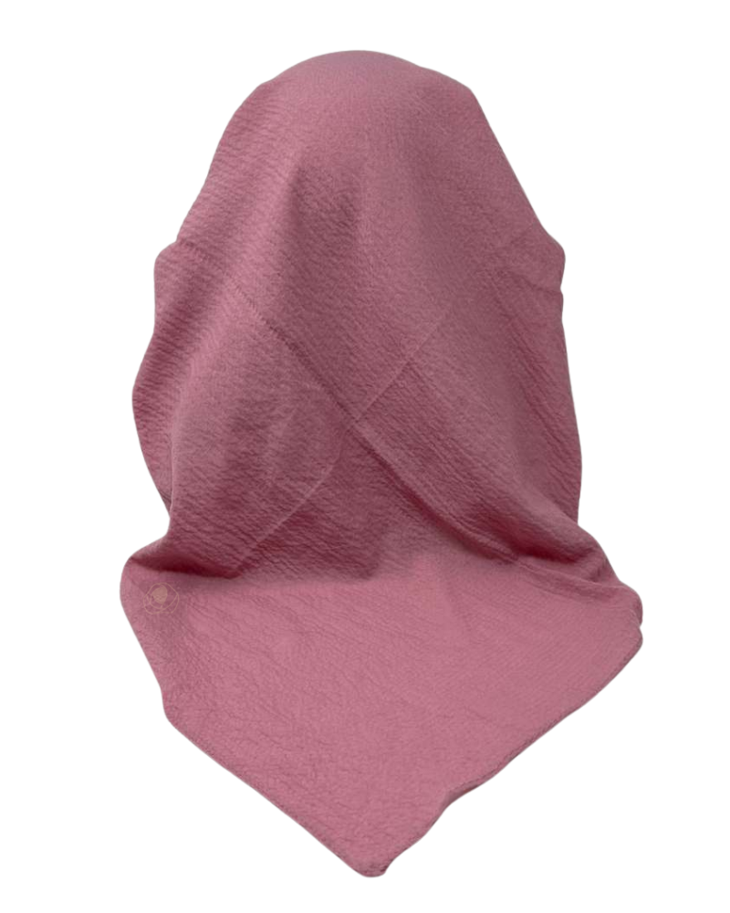 It's Younique OB-CRI-PI Solid Pink Crinkle Pre-Tied Open Back Bandanna with Velvet Grip Myselflingerie.com