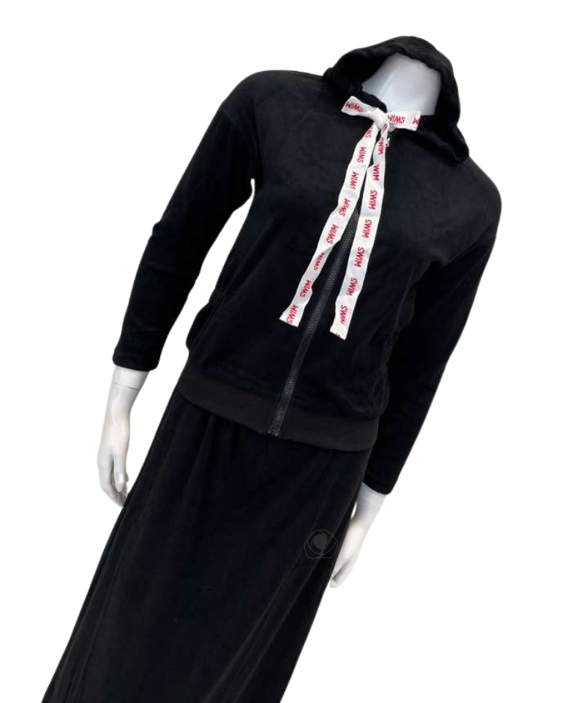 The Star Story 12-972 Black Swim Twill Tape Terry 2 Piece Set Myselflingerie.com