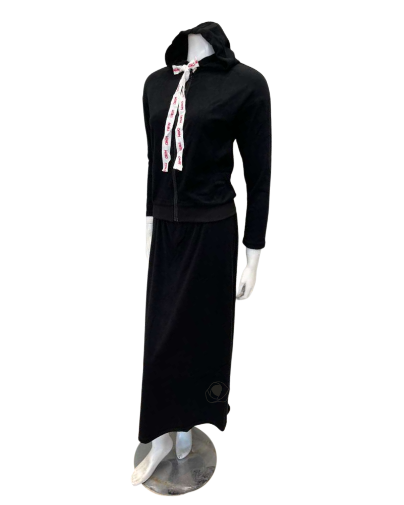 The Star Story 12-972 Black Swim Twill Tape Terry 2 Piece Set Myselflingerie.com