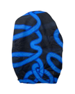 Ahead Black/Blue Entwine Versatile Style Long Tails Open Back Pre-Tied Bandanna Myselflingerie.com