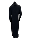 Mode Everyday LR6113 Black Zagline Front Zip Morning Robe Lounger with Hood Myselflingerie.com