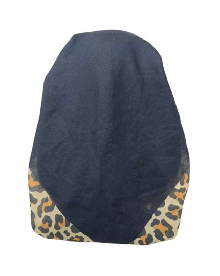 It's Younique OB-ANI-BOR Animal Print Border Black Pre-Tied Open Back Bandanna with Velvet Grip Myselflingerie.com