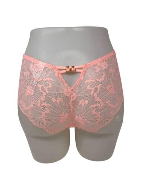 Chantelle Fluorescent Pink Muse Lace Hipster Myselflingerie.com