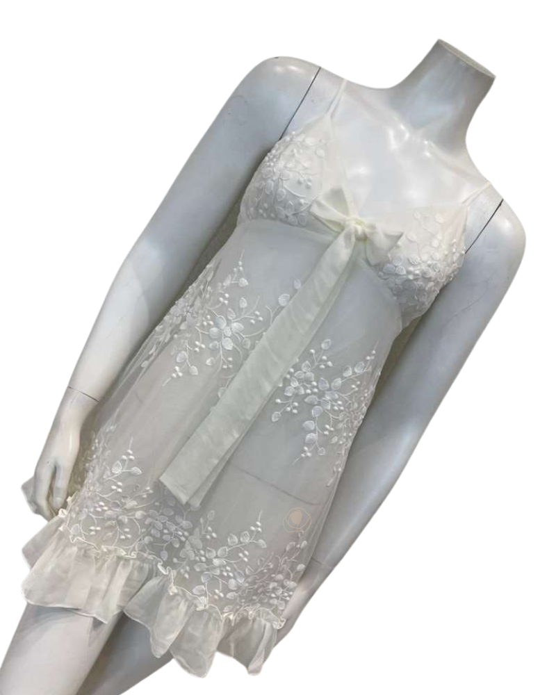 Rya Collection Ivory Tidal Chemise & Wrap Set Myselflingerie.com