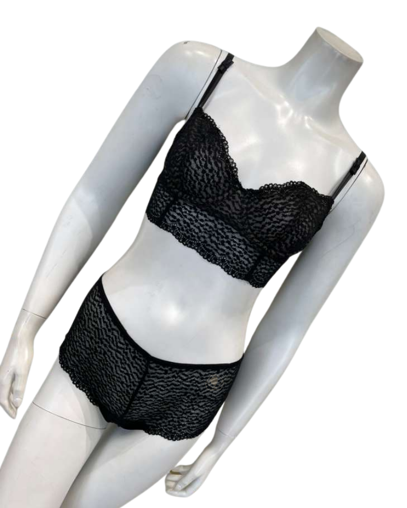 Btemptd Night Untamed Demi Underwire Bralette & Thong Set