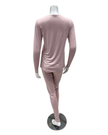 Jackie O'Loungewear VPJ-PNK-W27 Pink V Neck Long Sleeve Modal Pajamas Set Myselflingerie.com