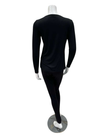 Jackie O'Loungewear Black V Neck Long Sleeve Modal Pajamas Set Myselflingerie.com