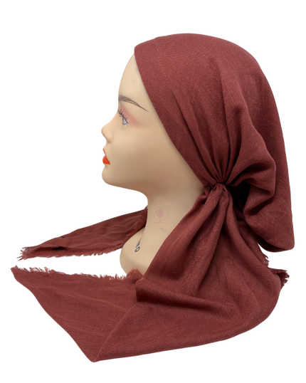 TYED Solid Salmon Pink Pre-tied Bandanna with Velvet Grip Myselflingerie.com