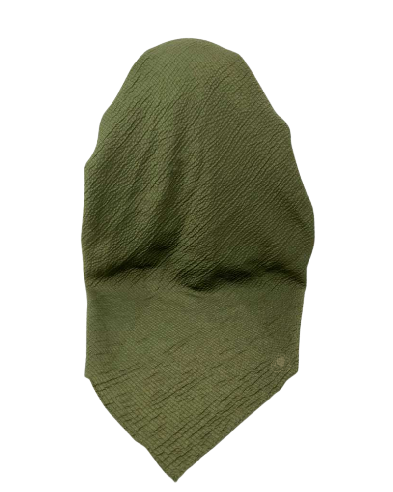 It's Younique OB-CRI-MEGN Medium Green Crinkle Pre-Tied Open Back Bandanna with Velvet Grip Myselflingerie.com