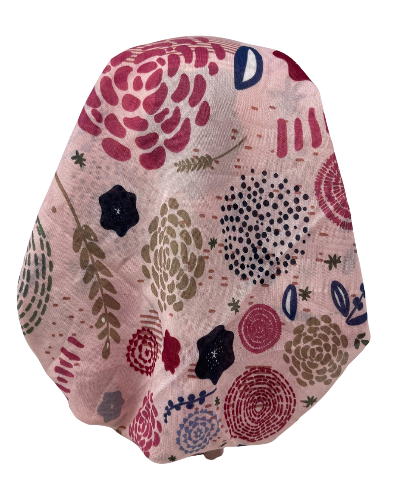 It's Younique PP-ABS-PI Pink Abstract Pre-Tied Bandanna with Velvet Grip Myselflingerie.com