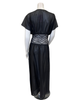 Oh! Zuza 4537 Black Sheer Chiffon Long Robe Myselflingerie.com