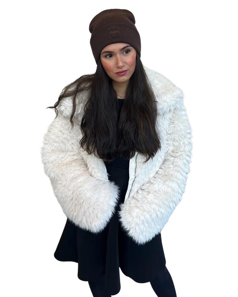 Tal New York TSLDC The Sherpa Logo Dark Chocolate Beanie Myselflingerie.com