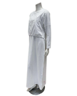 Chicolli White Debossed Nursing Cotton Nightgown