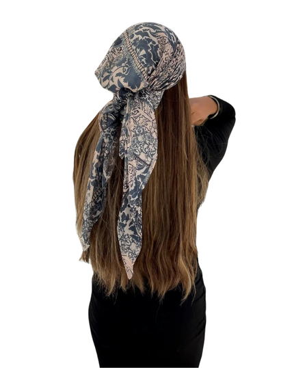 Scarf Bar Vintage Patchwork Square Scarf with Invisible Grip Myselflingerie.com