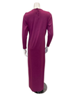 Lunderbeck N5276-B Mulberry Embroidered Emblem Modal Coverall Nursing Nightgown Myselflingerie.com
